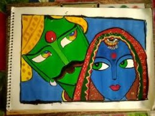 चित्रकला टिकाउन हस्तकला बनाउँदै सलिना