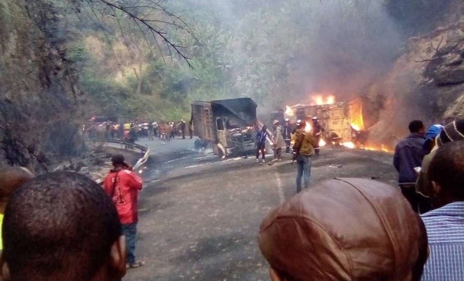 बसमा आगलागी हुँदा क्यामरुनमा ५३ को मृत्यु