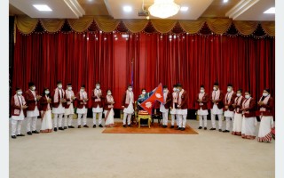 टोकियो ओलम्पिकमा सहभागी हुने नेपाली टोलीलाई राष्ट्रपतिद्वारा बिदाइ
