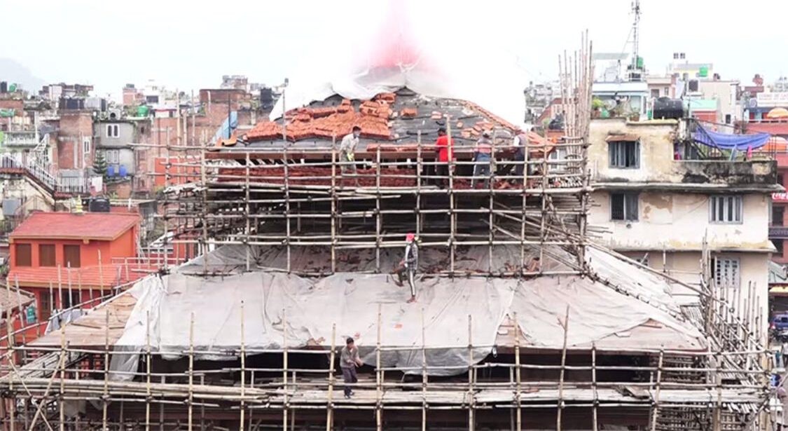काष्ठमण्डपको पुनःनिर्माण दसैँअघि पूरा नहुने