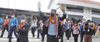 साफको उपविजेता नेपाली फुटबल टोली स्वदेश फिर्ता
