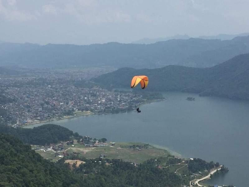 आन्तरिक पर्यटकका रोजाइमा ‘प्याराग्लाइडिङ ’