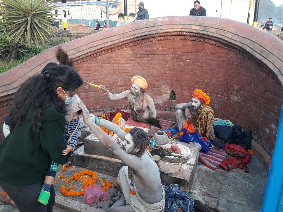 महाशिवरात्रिमा पशुपतिनाथको दर्शनमा आएका साधु सन्तको बिदाइ