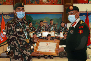 नेपाली सेनालाई पहिलो प्रयासमै स्वर्ण पदक