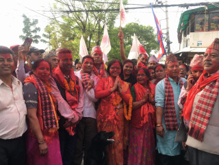 नेकपा एमाले काठमाडौं ३१ का विजयर्यालीका केही तस्विरहरु