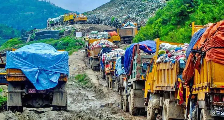 फोहोर विसर्जन गर्न आज पनि स्थानियको अवरोध