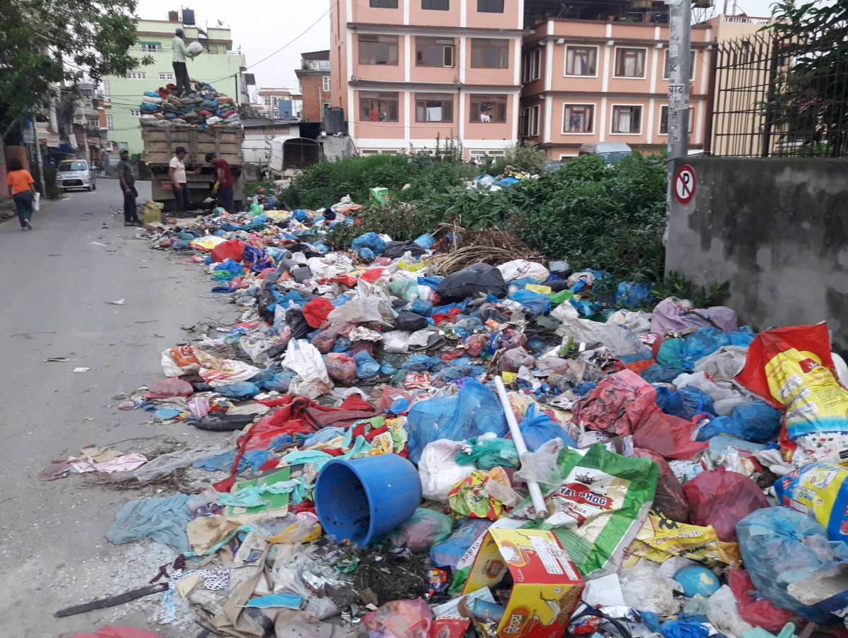 काठमाडौँ महानगरले एक हप्ता फोहोर नउठाउने 