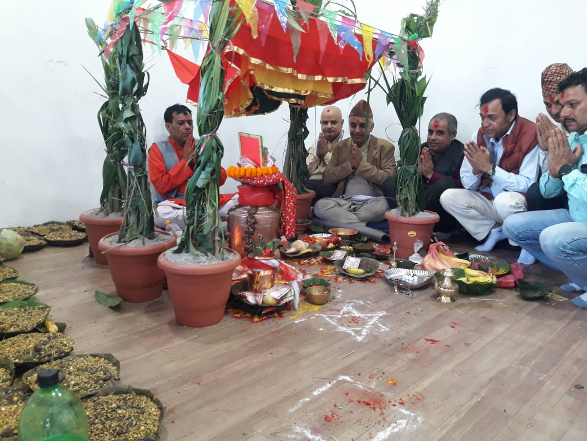 वागमती प्रदेश भट्टराई परिवारद्धारा संयुक्त रुपमा दुर्गा स्थापना 