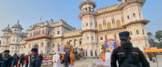 अयोध्या लैजाँदै गरिएको शिलामा जानकी मन्दिरमा विशेष पूजा