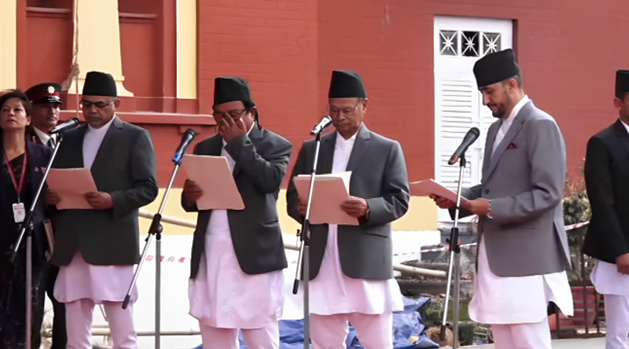 राष्ट्रपति पौडेलले गराए नवनियुक्त चार मन्त्रीको शपथग्रहण